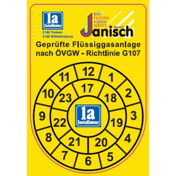 1a-Service-Flüssiggas-Aufkleber, 500 Stk.