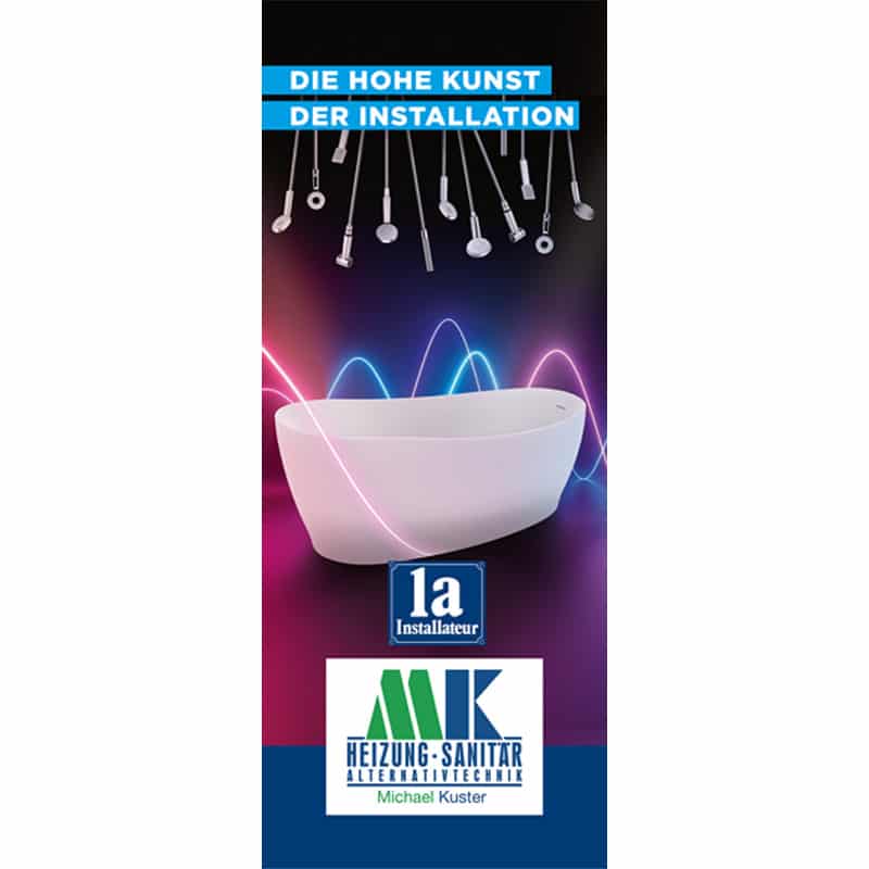 1a-RollUp, Motiv "Badewanne + Logo"